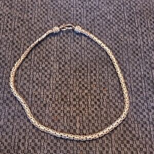 Elegant Silver Chain Necklace Byzentine 925 Silver